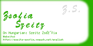 zsofia szeitz business card
